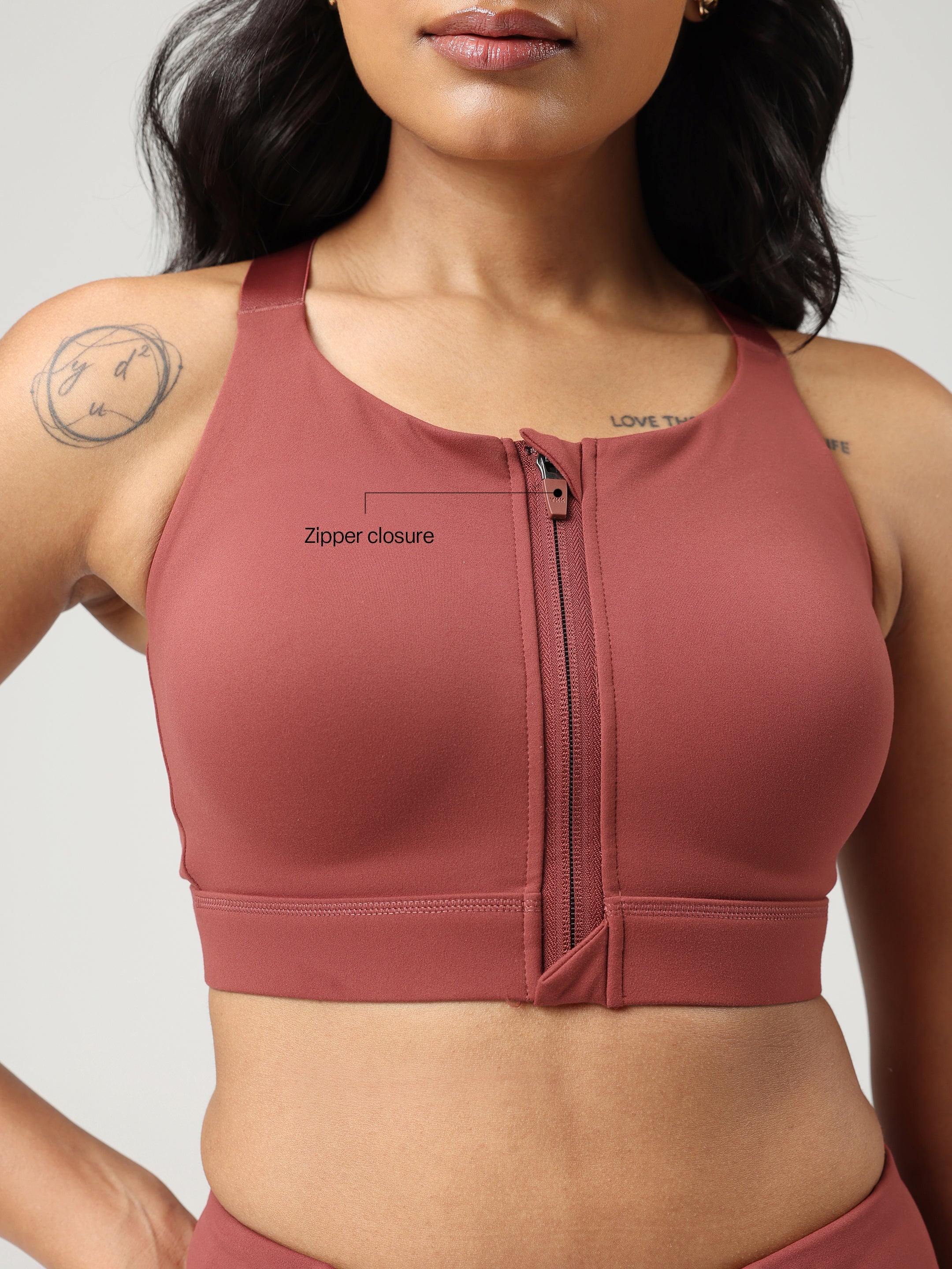 Zip-Up Sports Bra - BlissClub