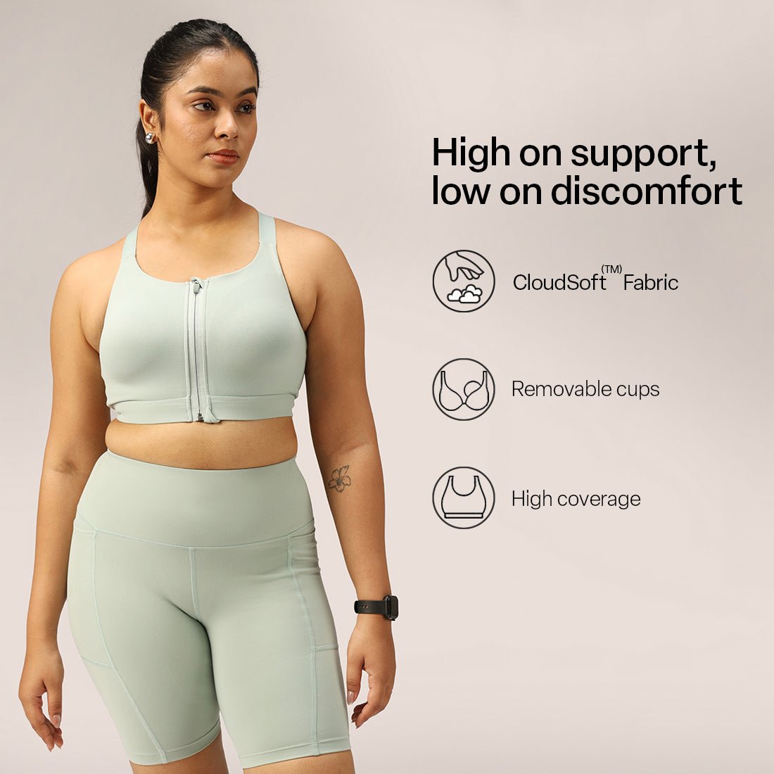 Zip-Up Sports Bra - BlissClub