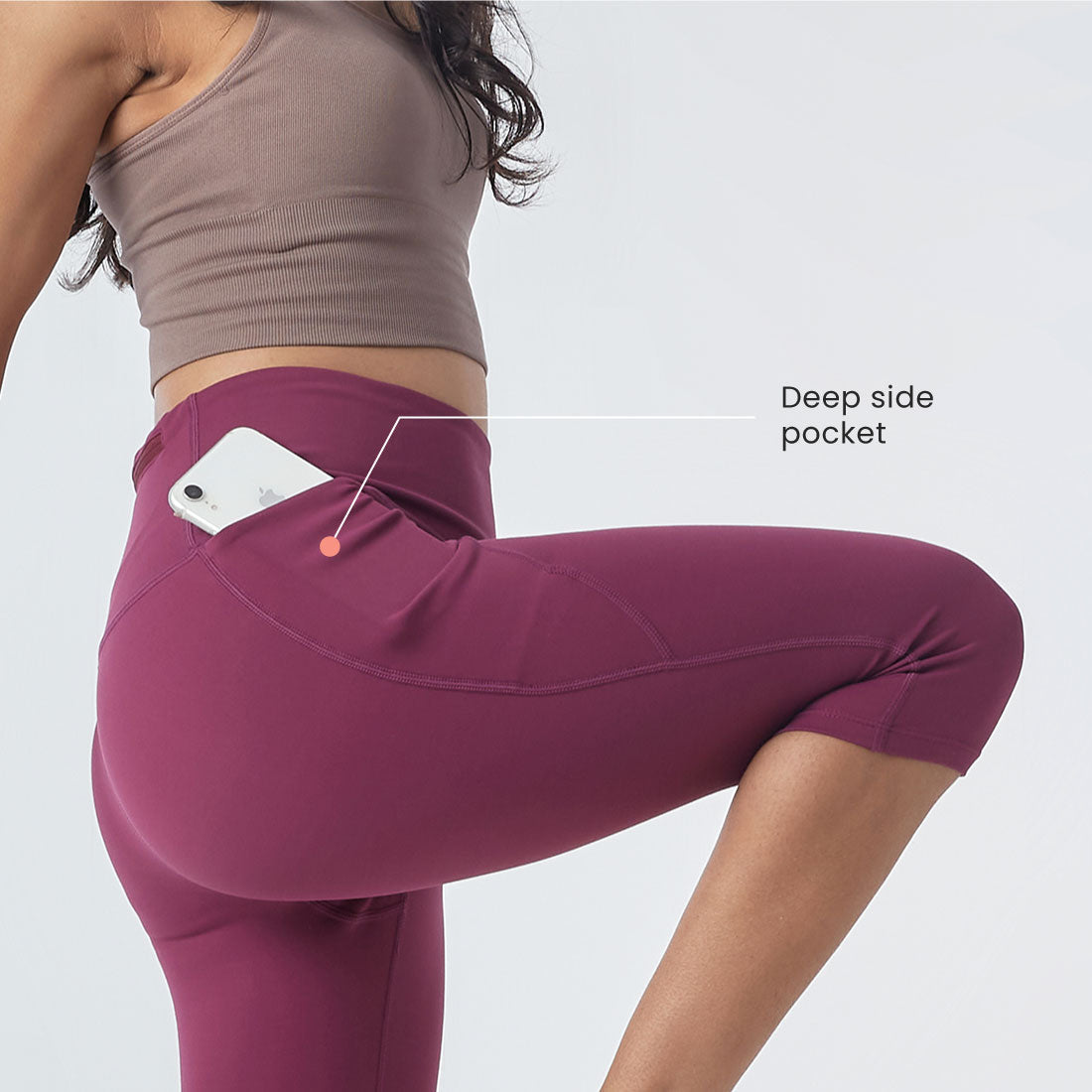 High Waisted Capris with Pockets for Women & Girls