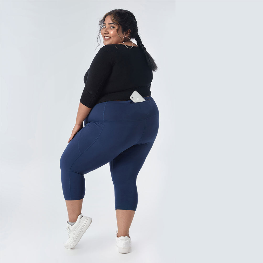 High Waisted Capris with Pockets for Women & Girls