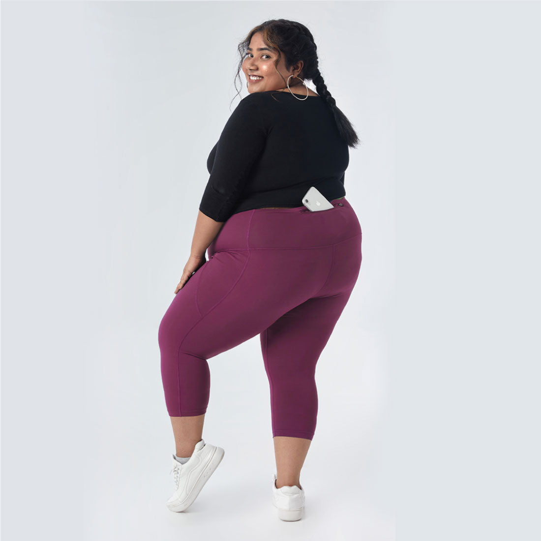 High Waisted Capris with Pockets for Women & Girls