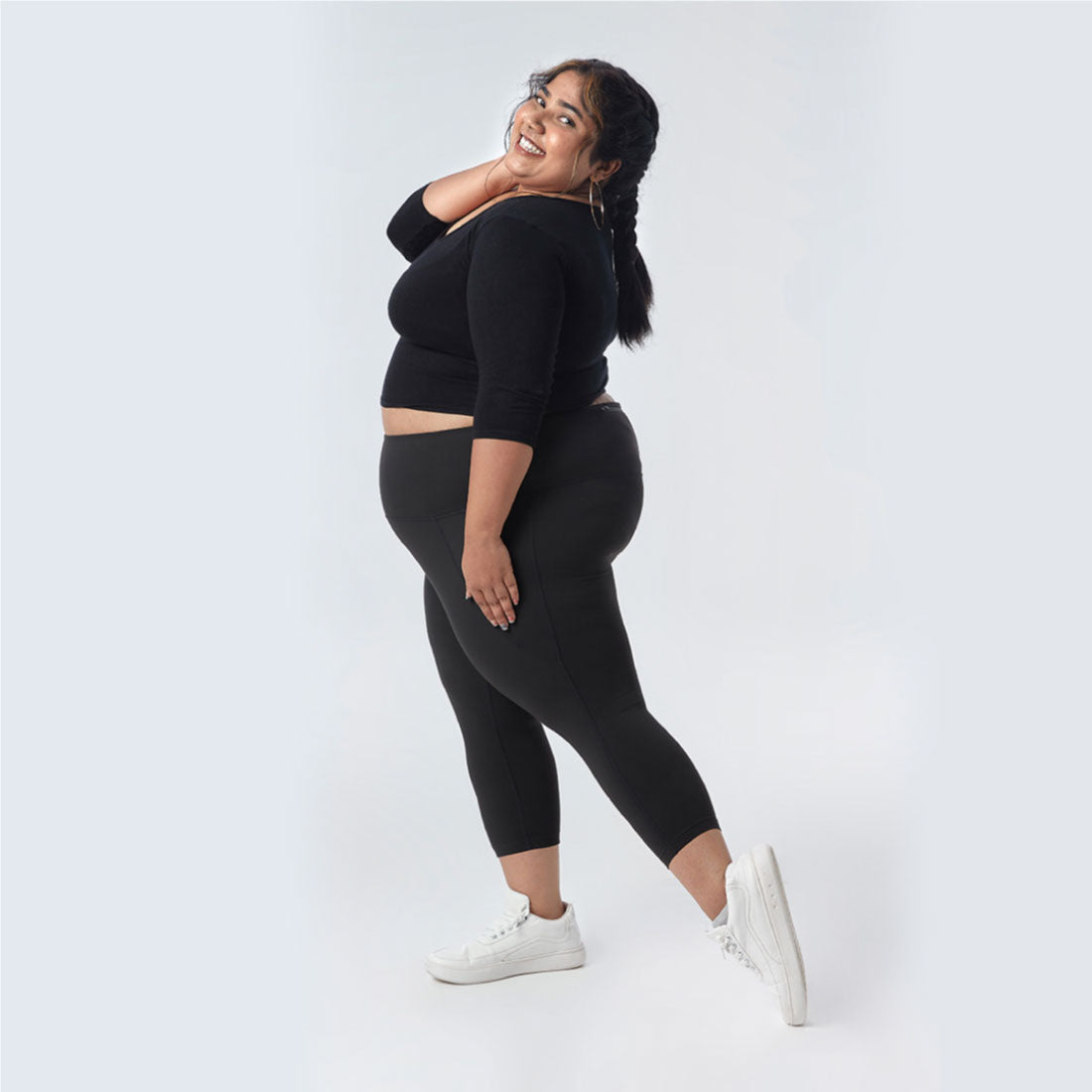 High Waisted Capris with Pockets for Women & Girls