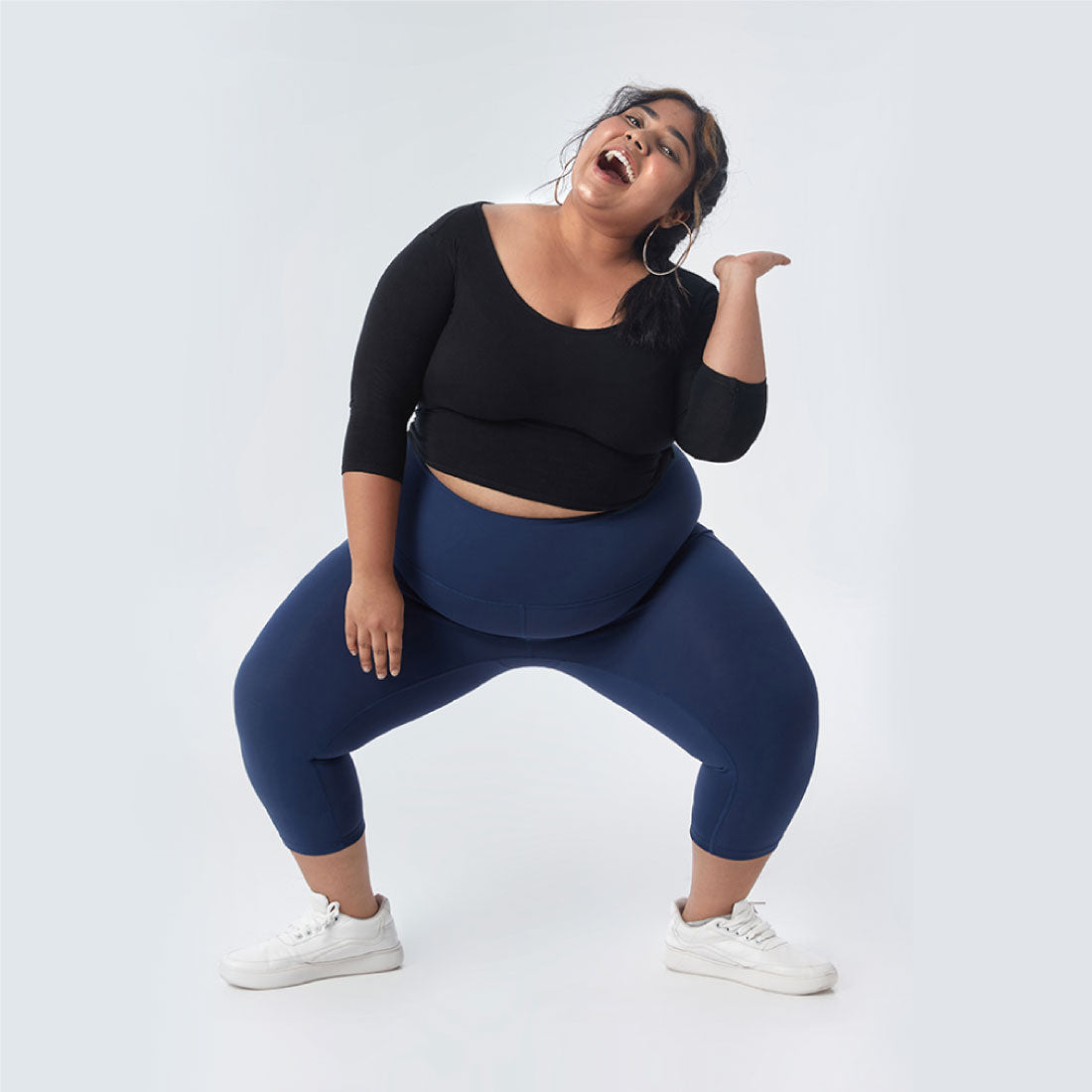 High Waisted Capris with Pockets for Women & Girls