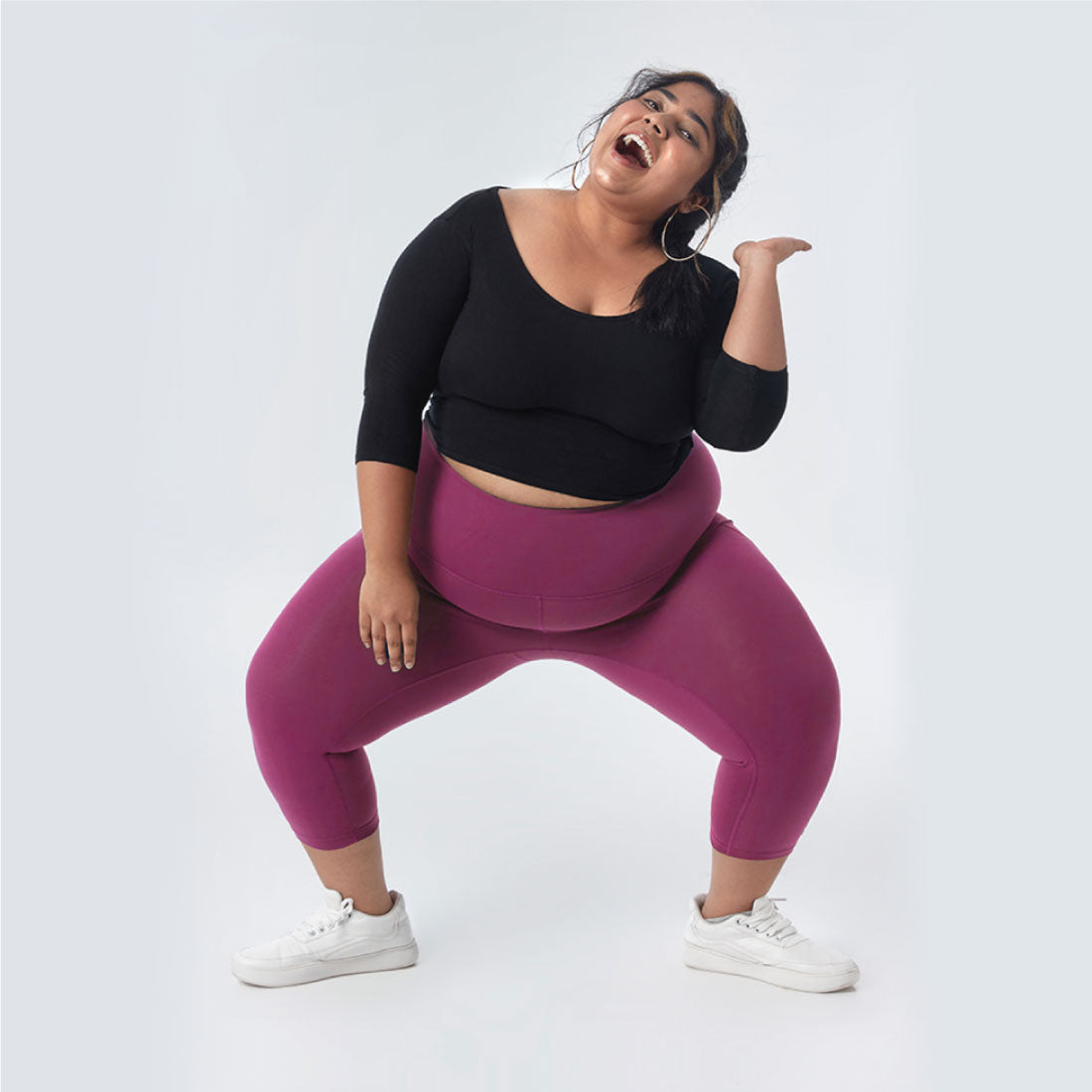 High Waisted Capris with Pockets for Women & Girls