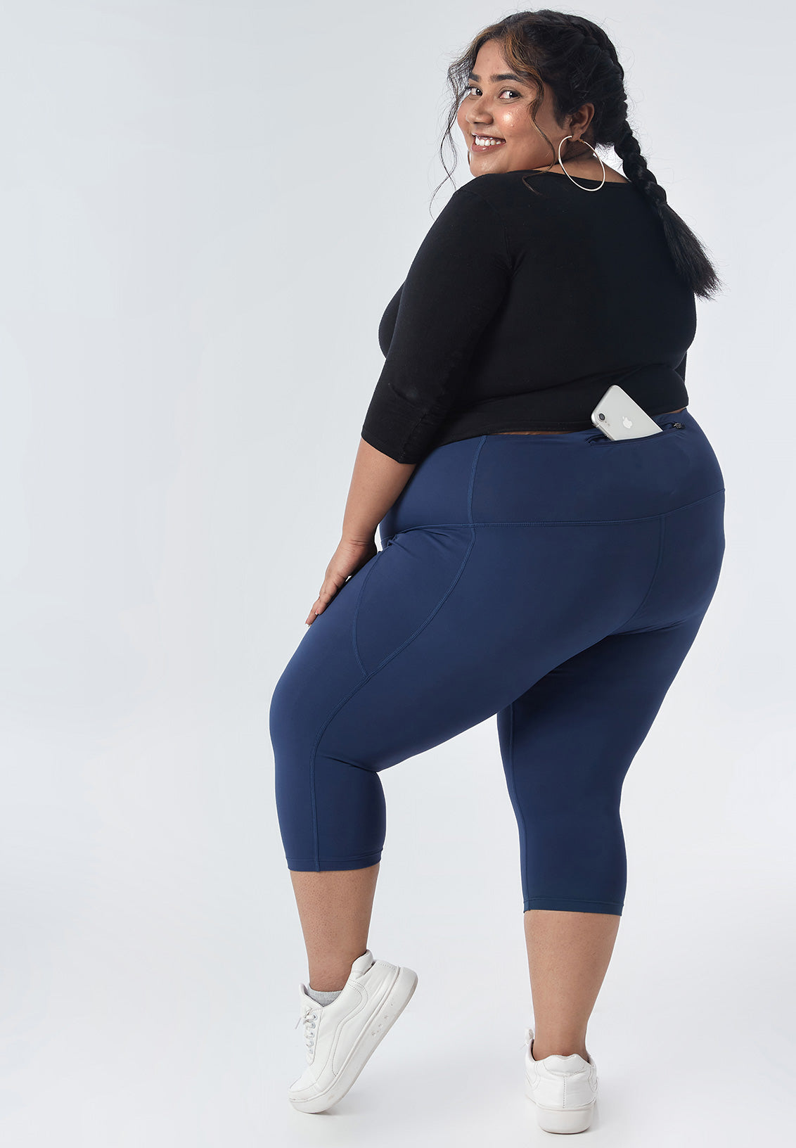 High Waisted Capris with Pockets for Women & Girls