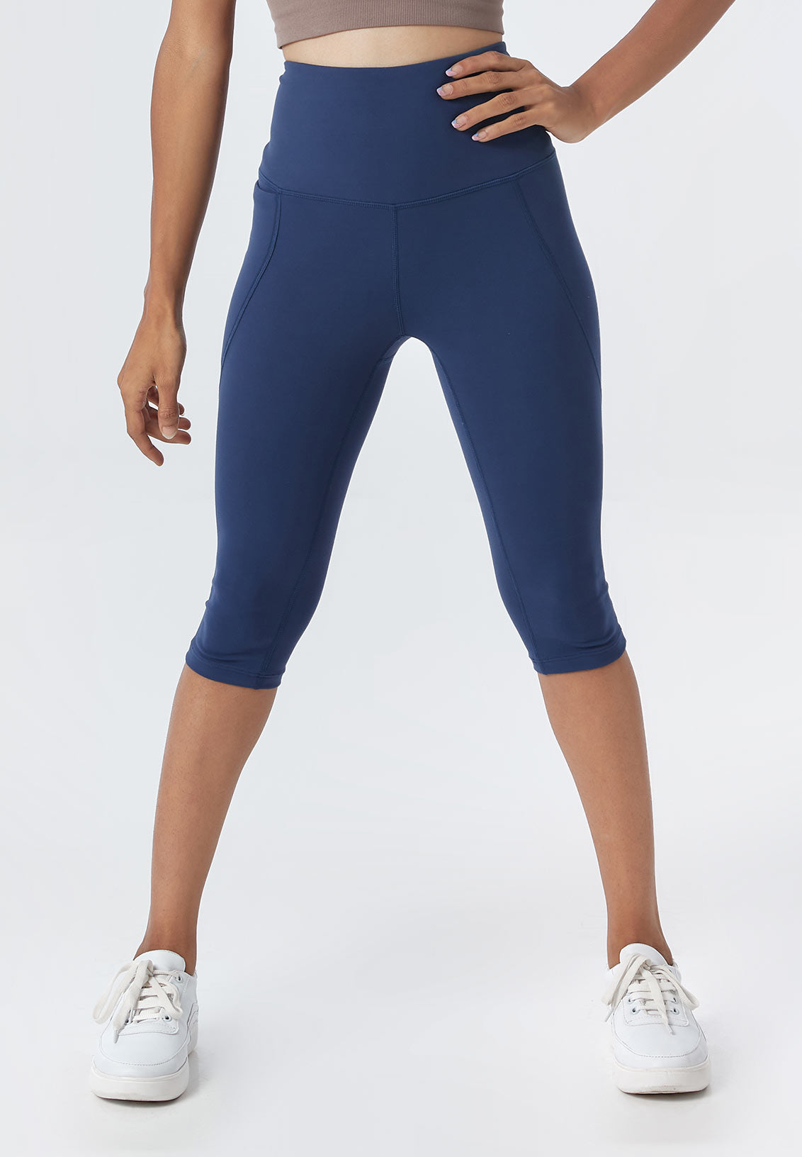 High Waisted Capris with Pockets for Women & Girls