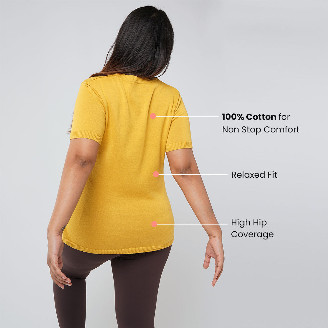 Half Sleeve Cotton Tops for Women & Girls
