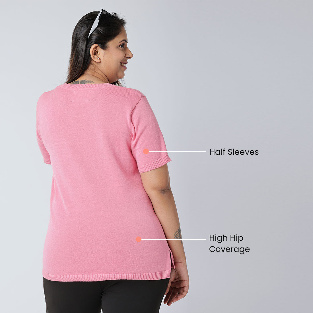 Half Sleeve Cotton Tops for Women & Girls