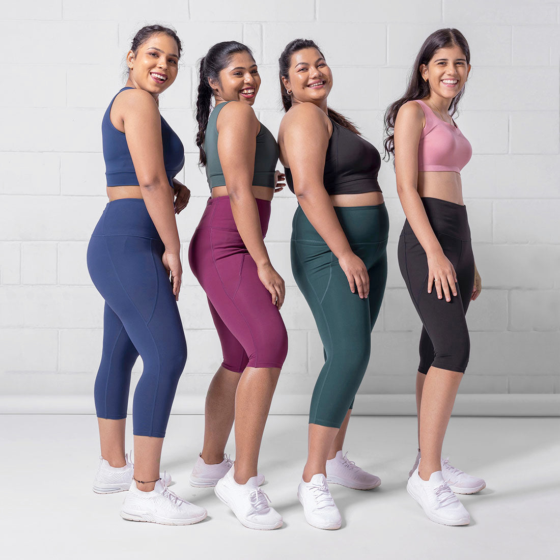 High Waisted Capris with Pockets for Women & Girls