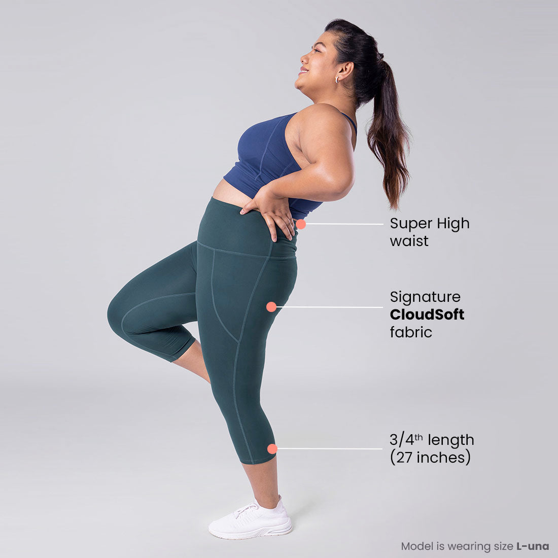 High Waisted Capris with Pockets for Women & Girls