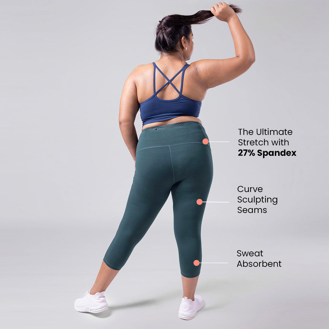 High Waisted Capris with Pockets for Women & Girls