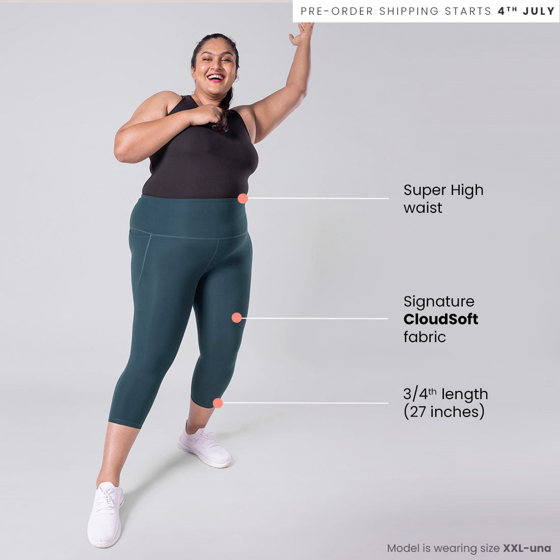 High Waisted Capris with Pockets for Women & Girls