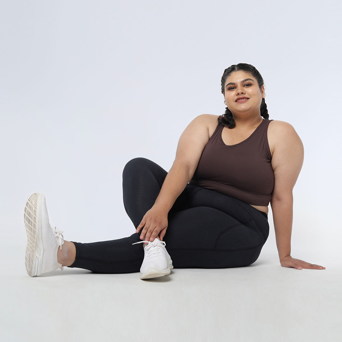 High Waisted Ankle Length Cotton Leggings with Pockets for Women