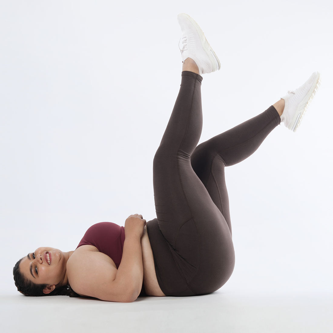 High Waisted Ankle Length Cotton Leggings with Pockets for Women