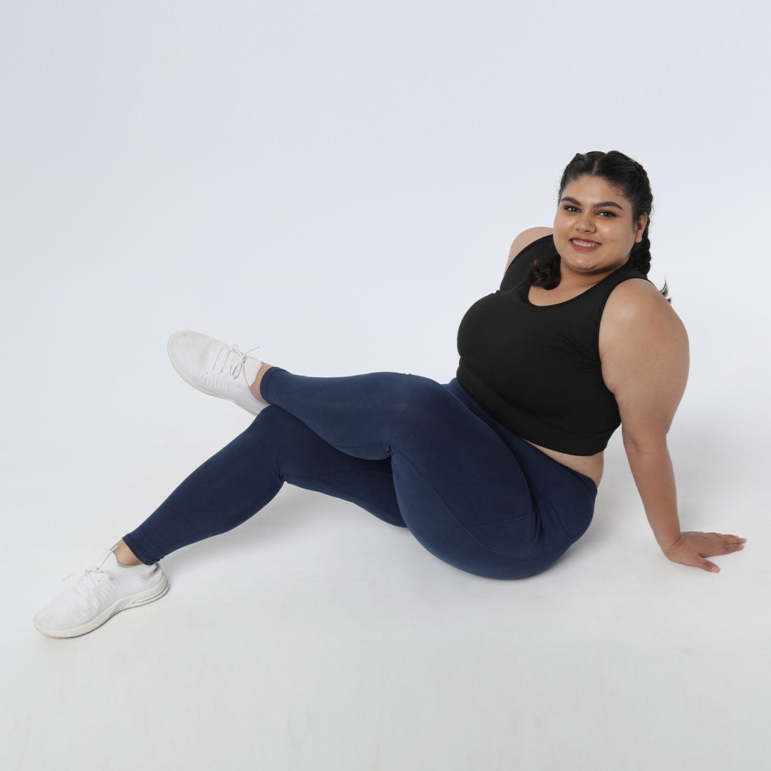 High Waisted Ankle Length Cotton Leggings with Pockets for Women