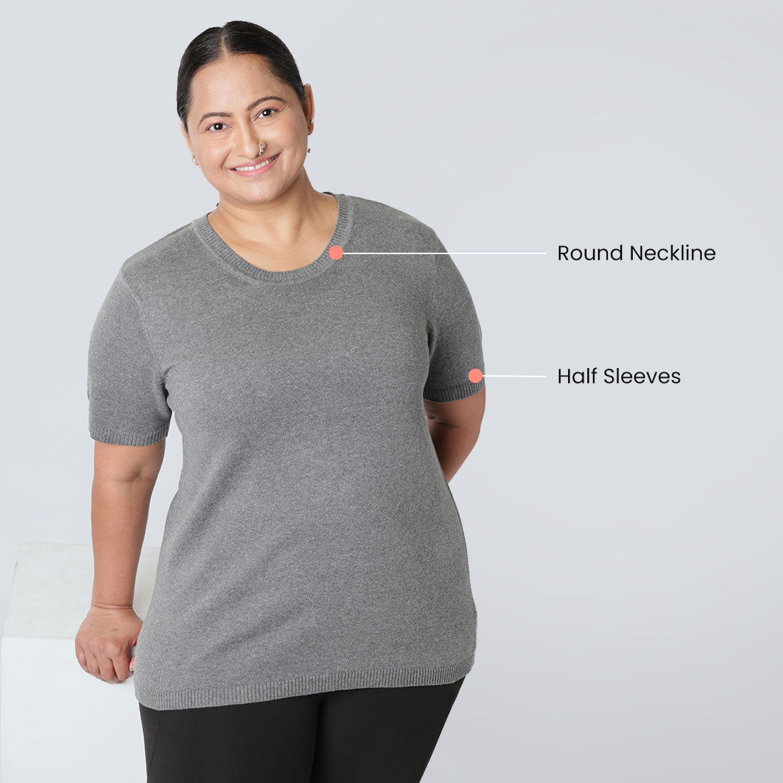 Half Sleeve Cotton Tops for Women & Girls