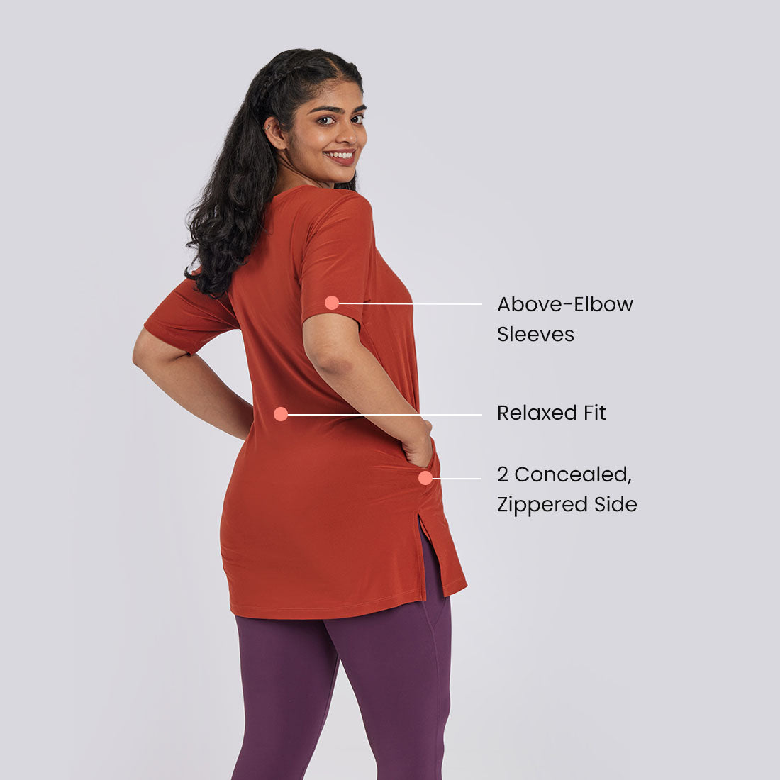 Long T-Shirts with Pockets for Women & Girls