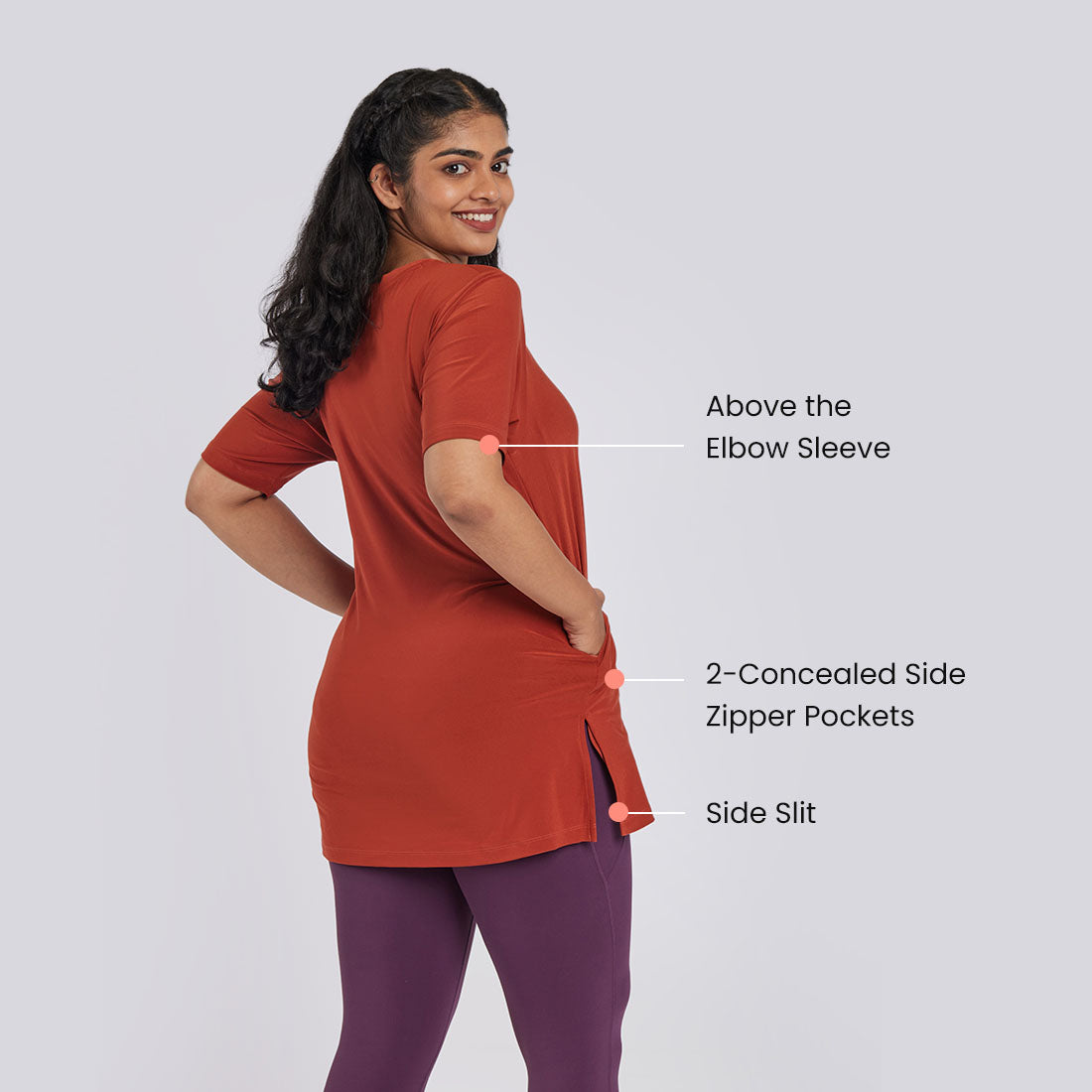 Long T-Shirts with Pockets for Women & Girls