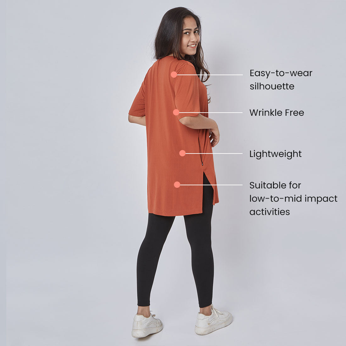 Long T-Shirts with Pockets for Women & Girls