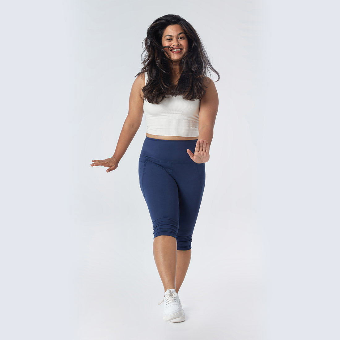 High Waisted Capris with Pockets for Women & Girls