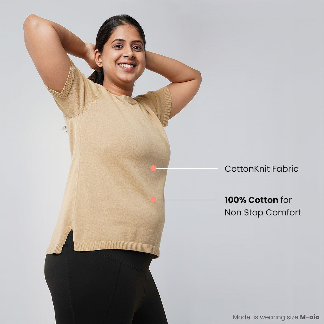 Half Sleeve Cotton Tops for Women & Girls