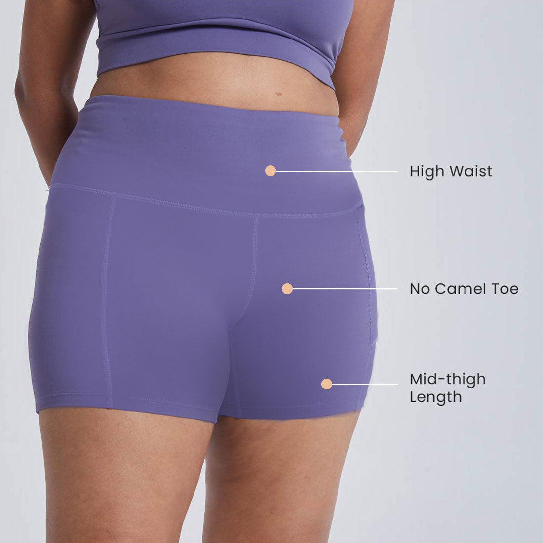 High Waisted Gym Shorts with Pockets for Women