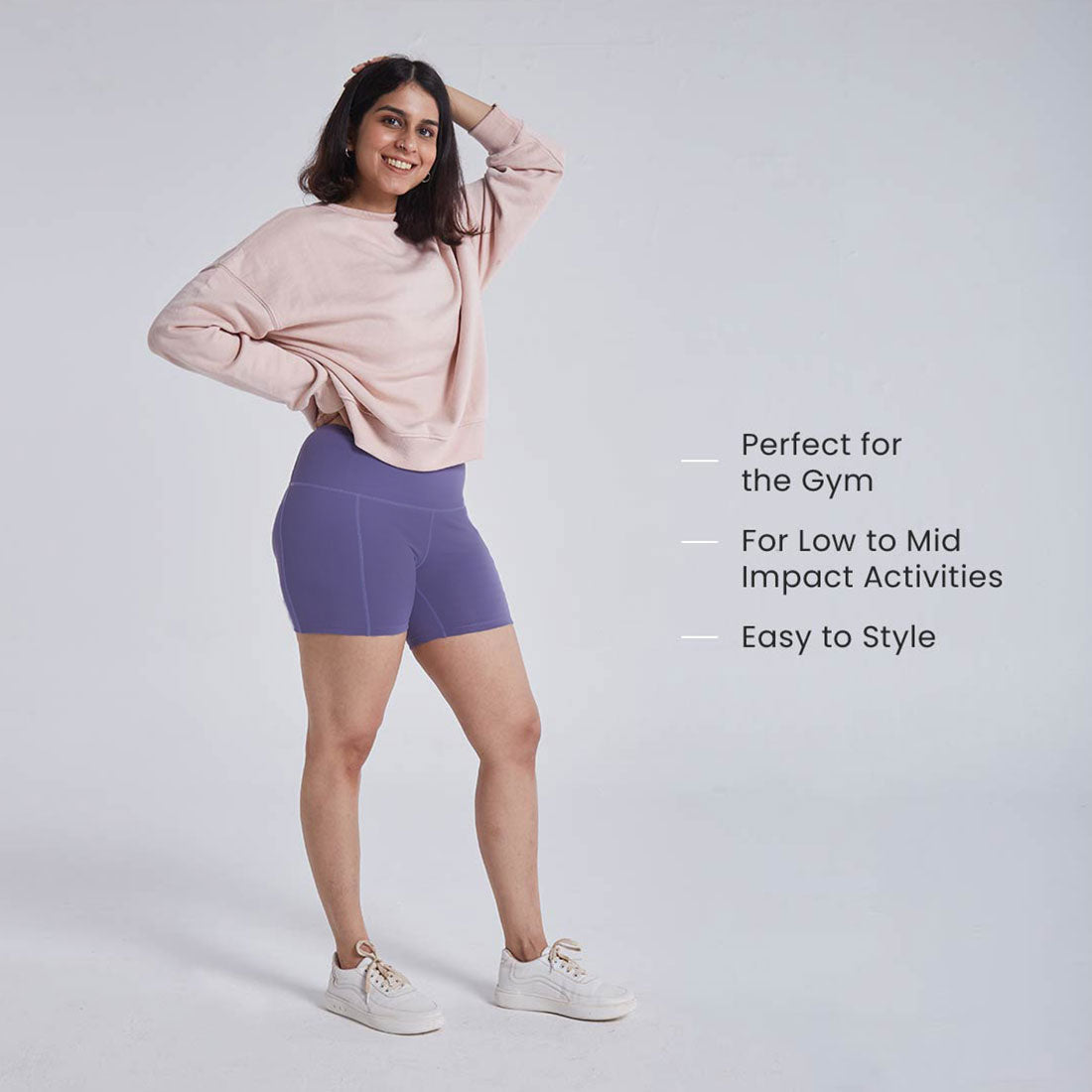 High Waisted Gym Shorts with Pockets for Women