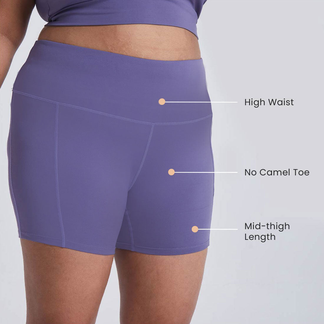 High Waisted Gym Shorts with Pockets for Women