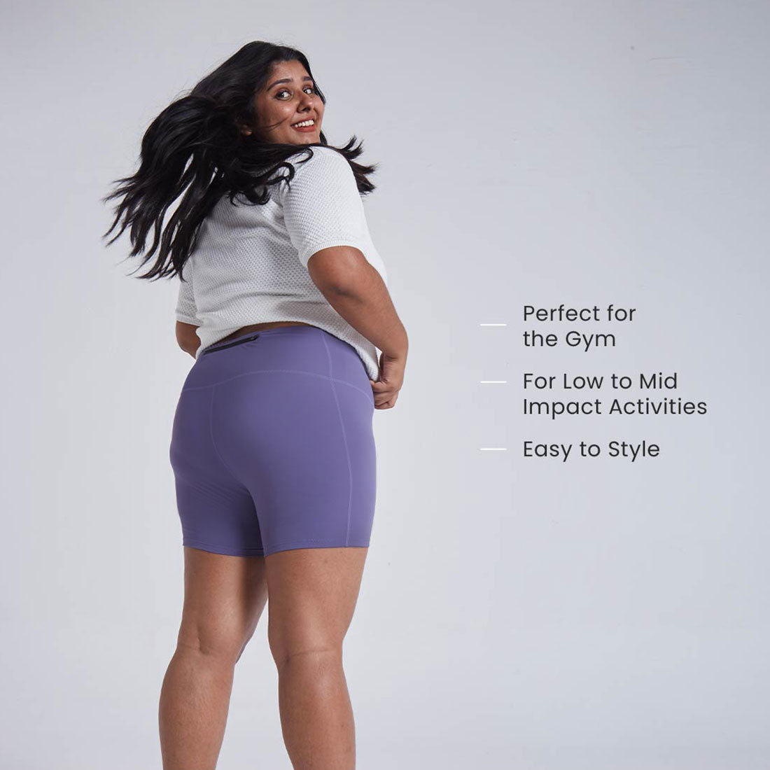High Waisted Gym Shorts with Pockets for Women