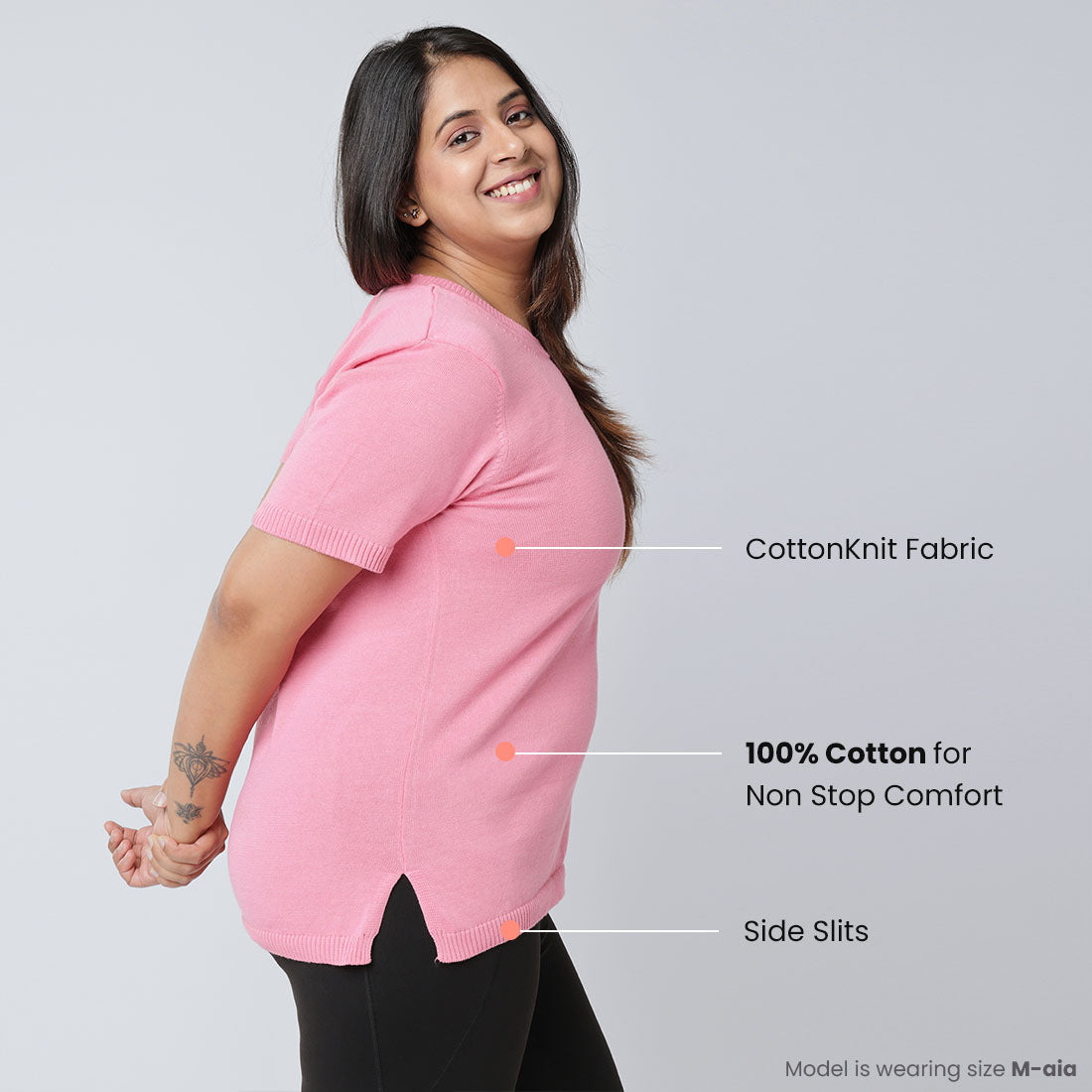 Half Sleeve Cotton Tops for Women & Girls