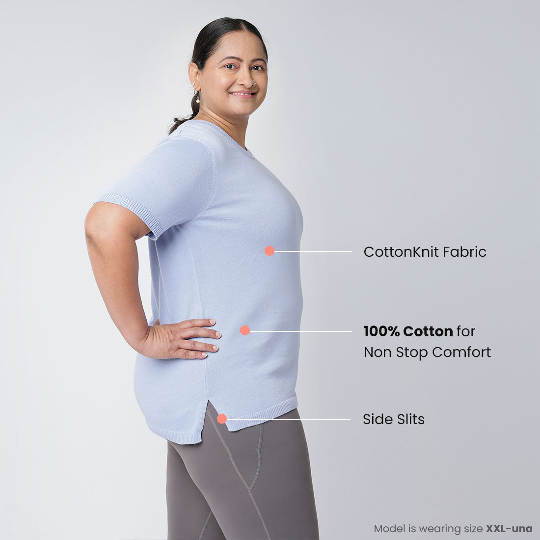 Half Sleeve Cotton Tops for Women & Girls