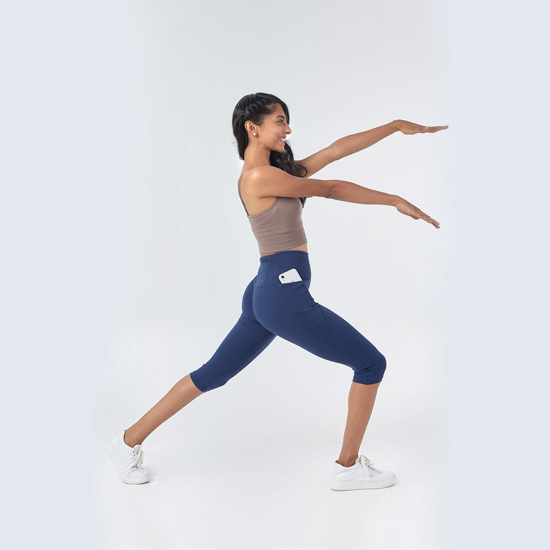 High Waisted Capris with Pockets for Women & Girls