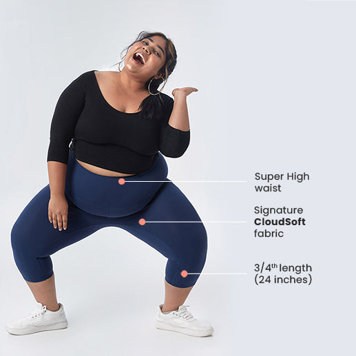 High Waisted Capris with Pockets for Women & Girls
