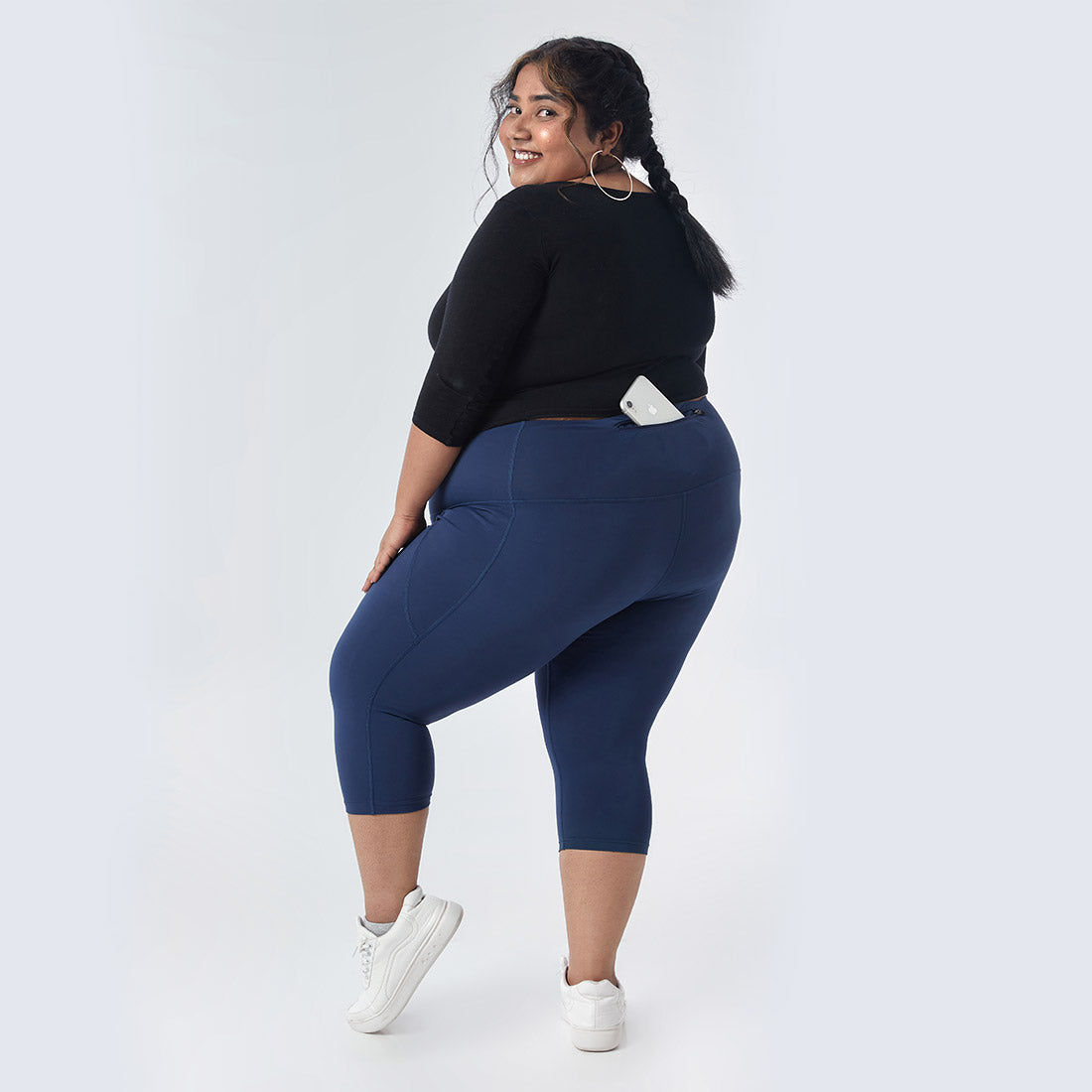 High Waisted Capris with Pockets for Women & Girls