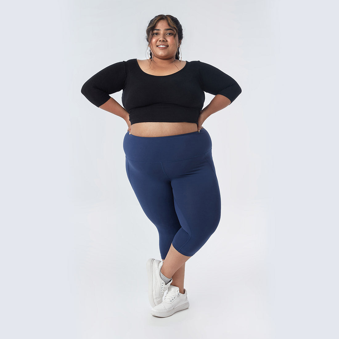 High Waisted Capris with Pockets for Women & Girls