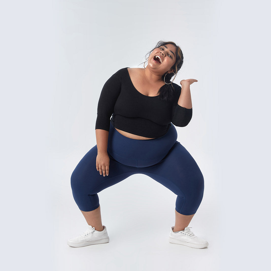 High Waisted Capris with Pockets for Women & Girls