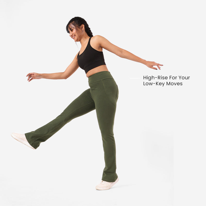 Groove-In Cotton Flare Pants - Tall