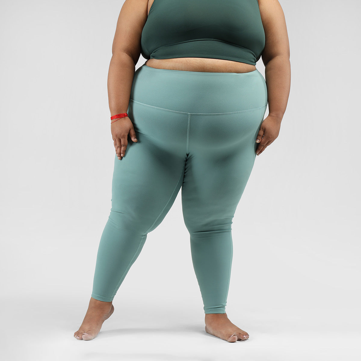 Buy Bliss Club Women Teal Groove-In Cotton Leggings with Adjustable Inner  Drawcord and Side Pockets Online