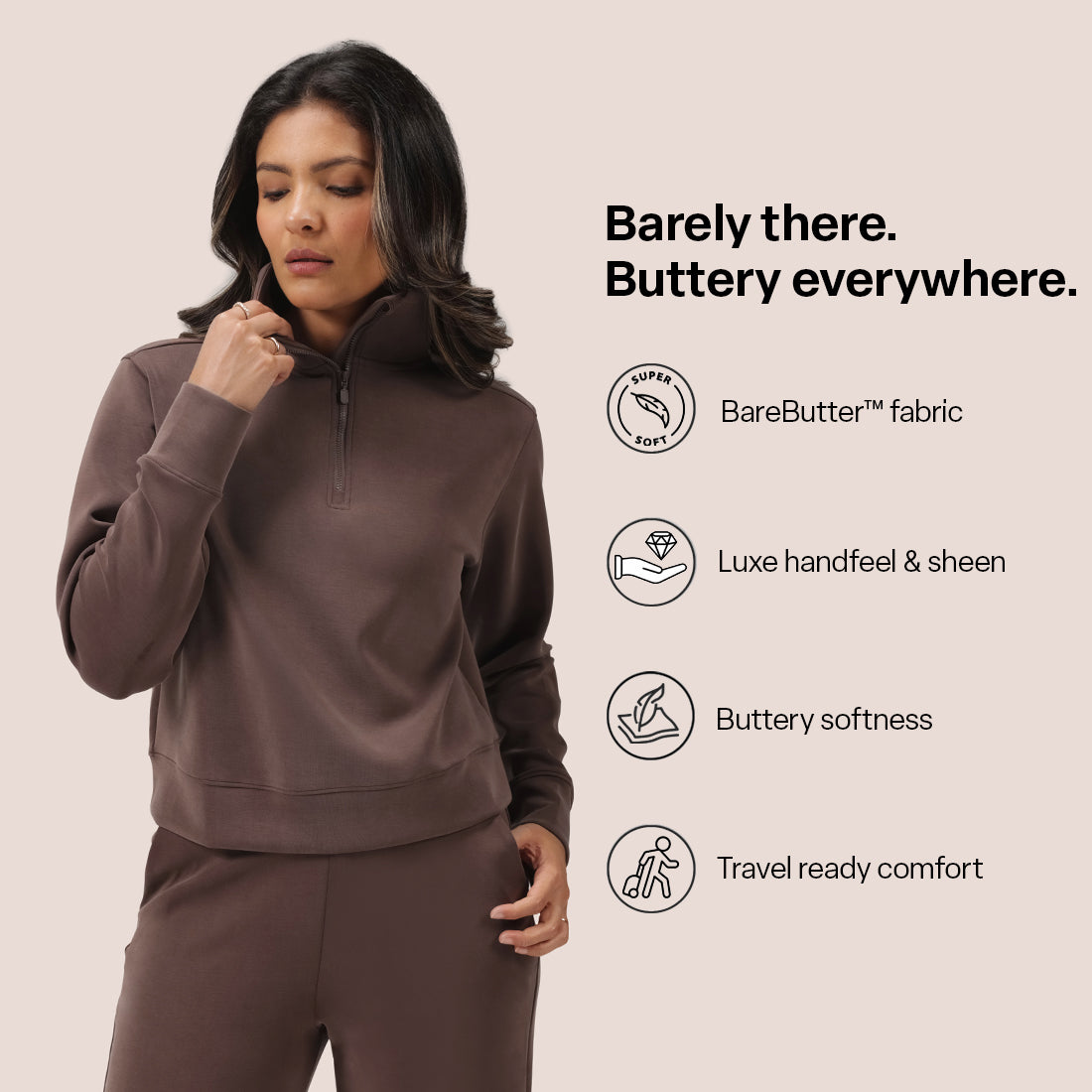 BareButter™ Pullover With Zipper