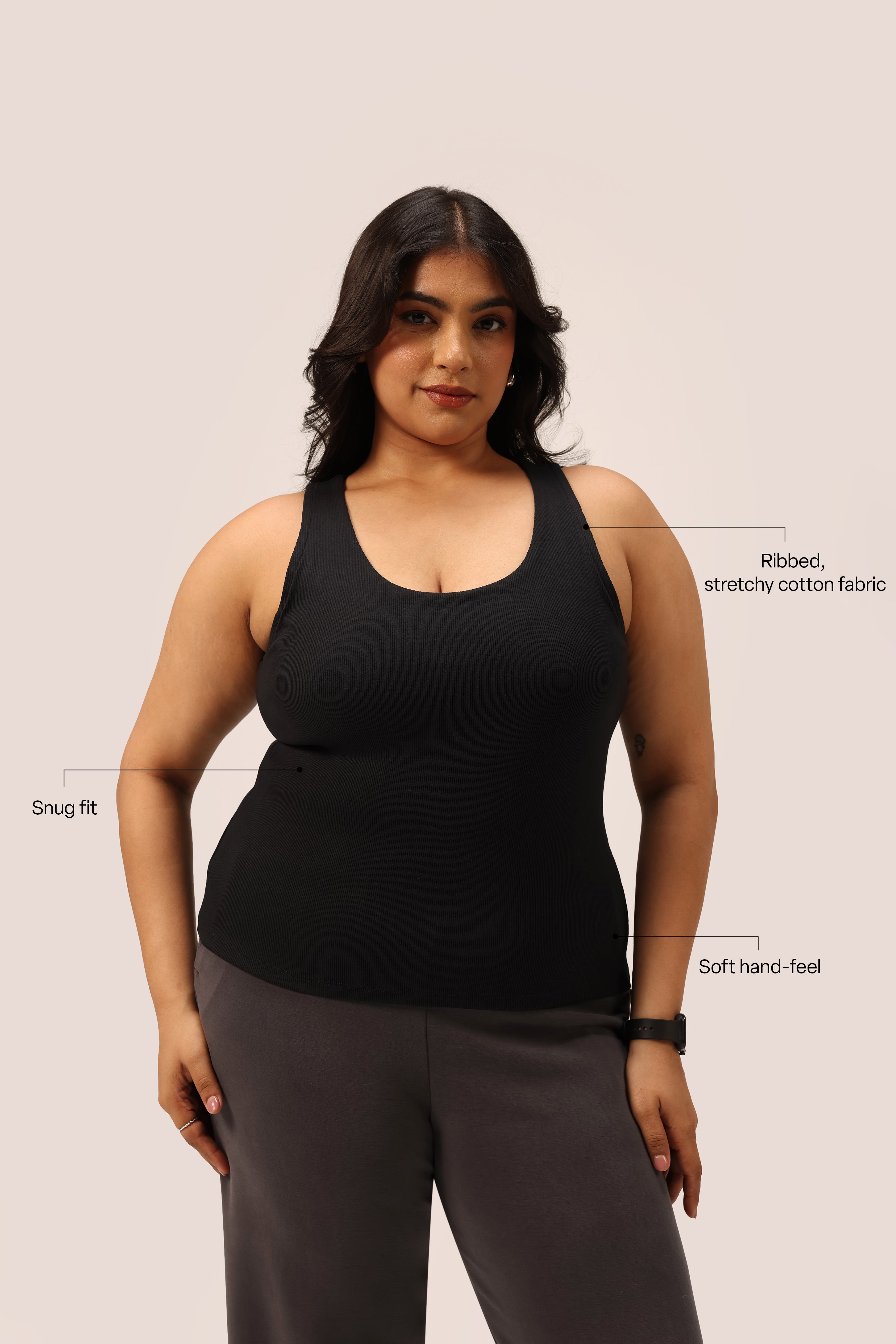Blissentials Round Neck Built In Bra Top