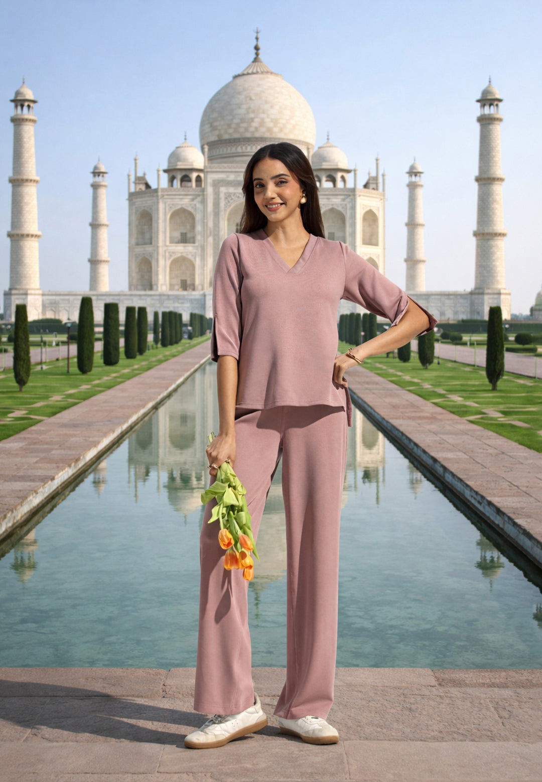 PetalRib™ Wide Leg Pants