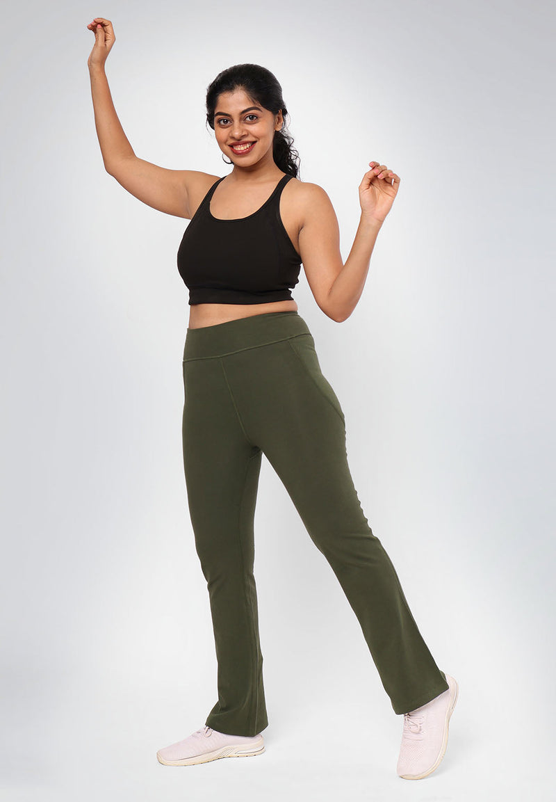 Groove-In Cotton Flare Pants - Tall