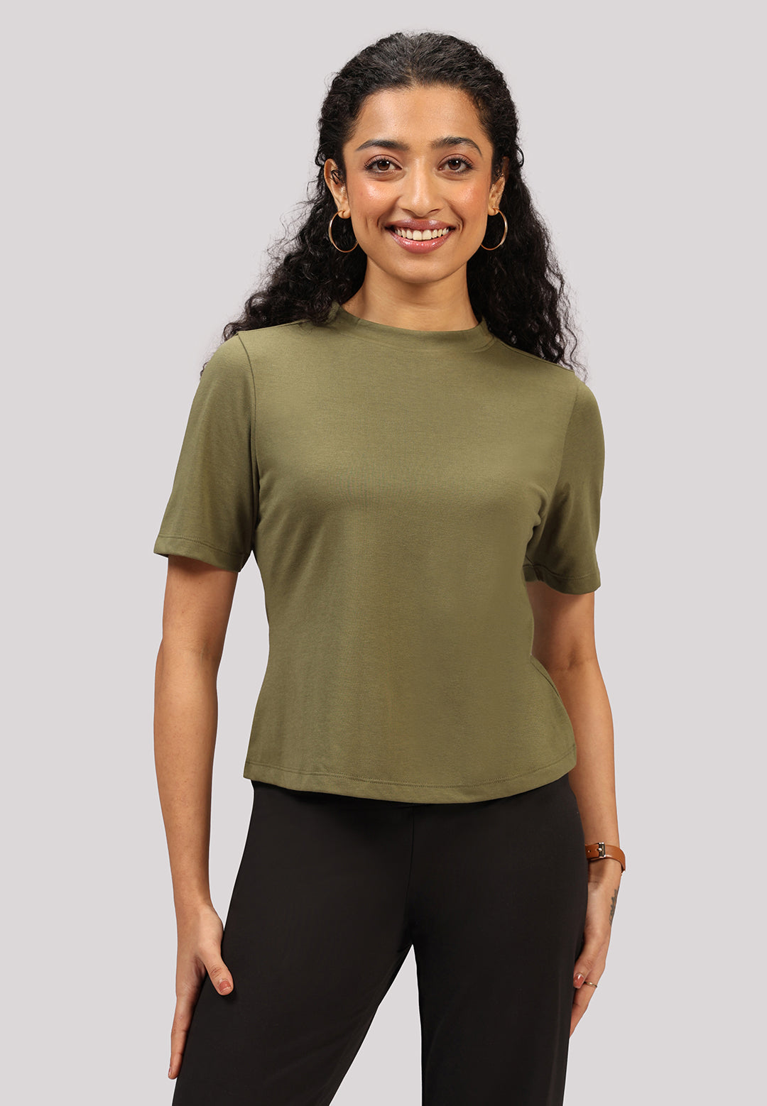 Cotton Pro High Neck Top