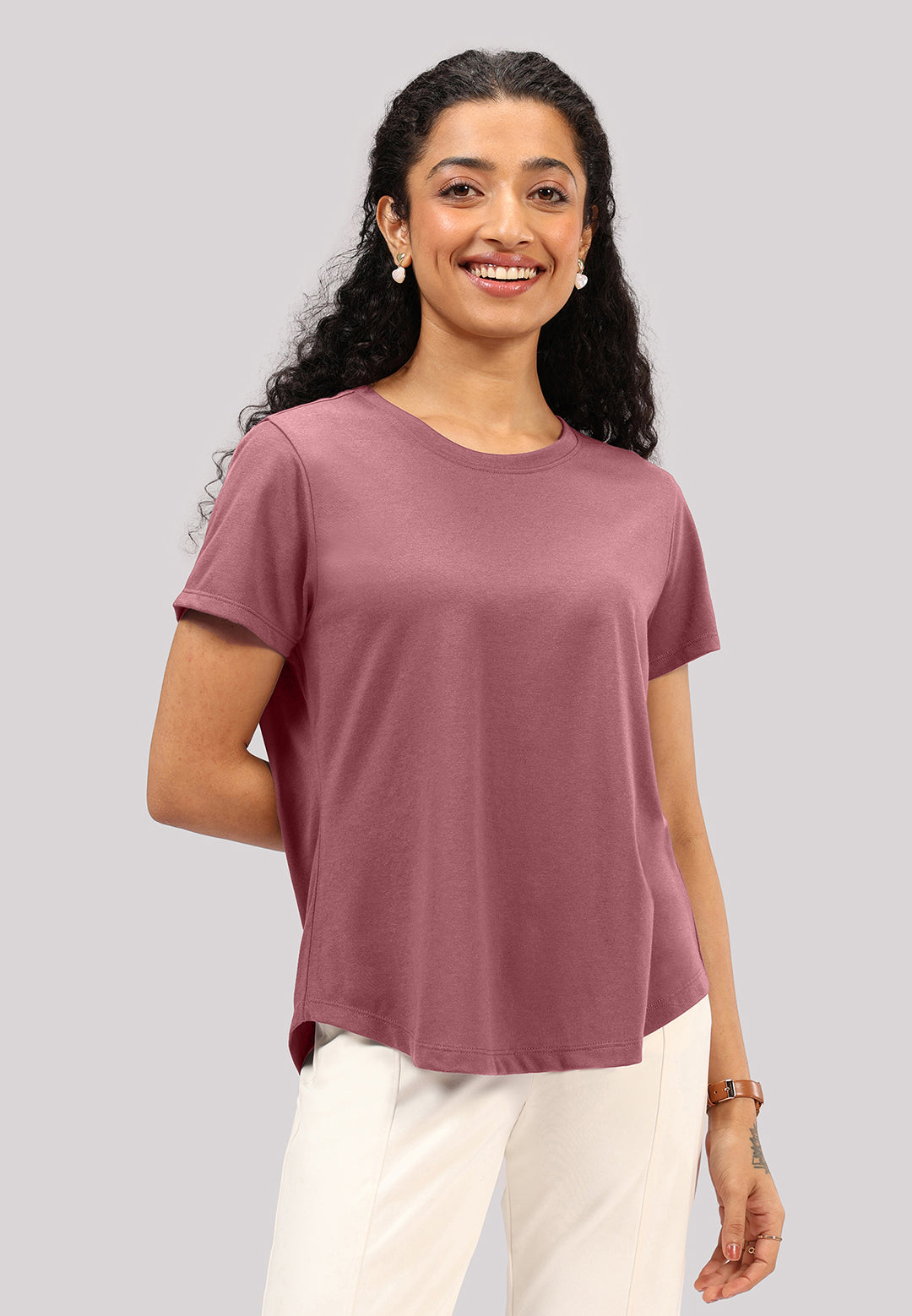 Cotton Pro Curved Hem Tee