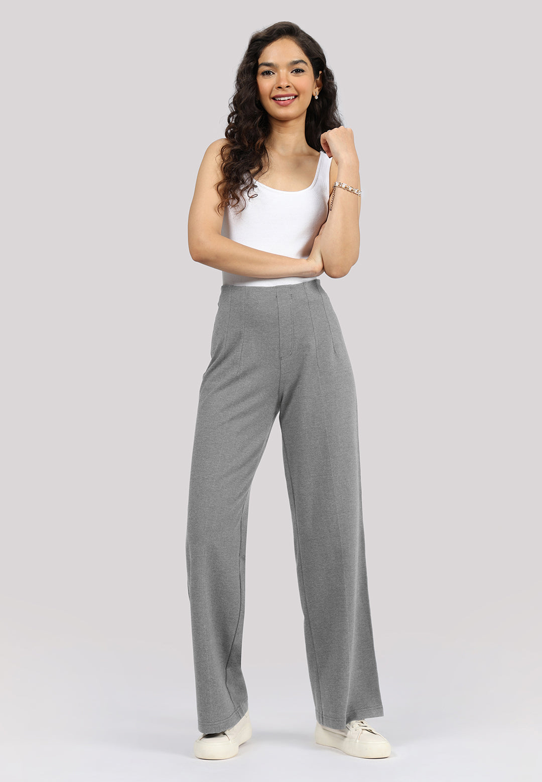 Work-To-Wine Twill Wide Dart Pants