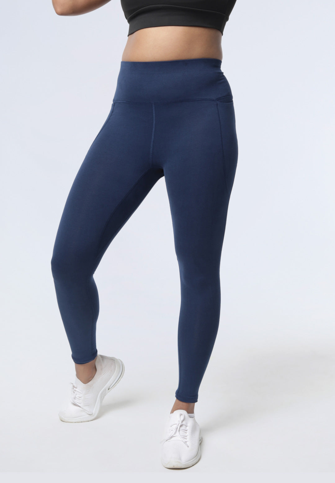 Discover 102+ dark blue leggings online latest