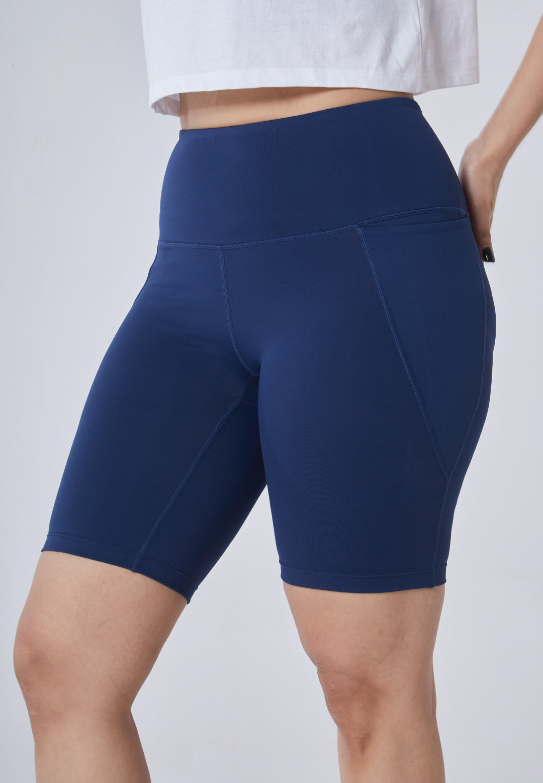 Womens knee length online bike shorts