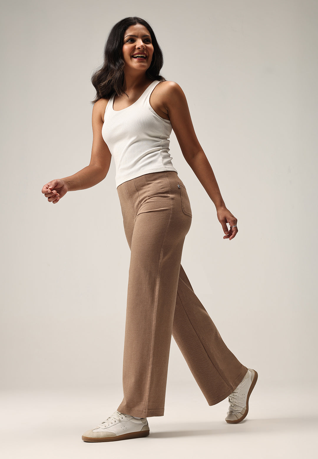 Work-To-Wine Twill Wide Dart Pants