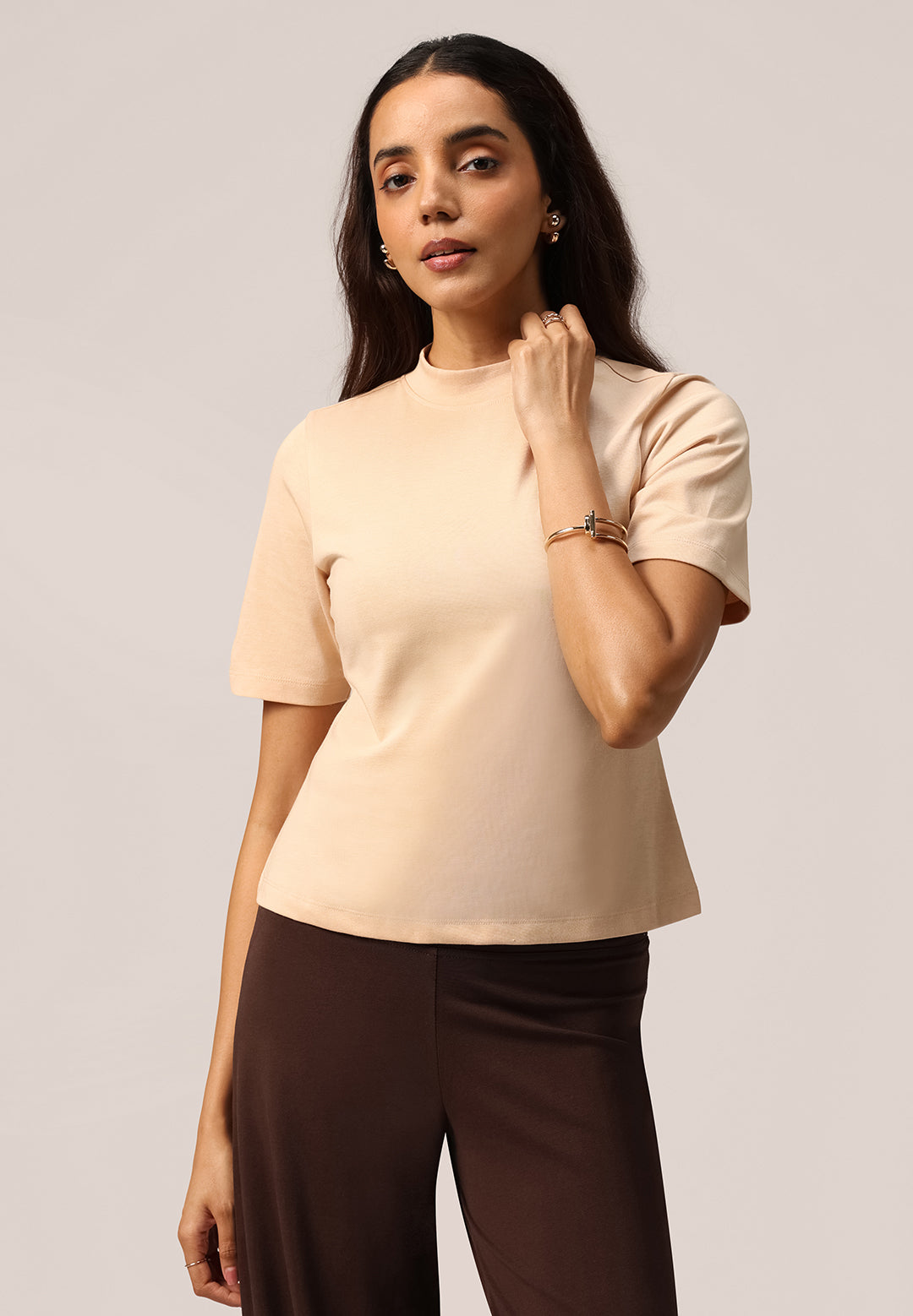 Cotton Pro High Neck Top