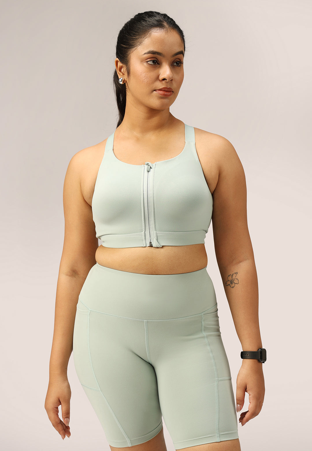 Zip-Up Sports Bra